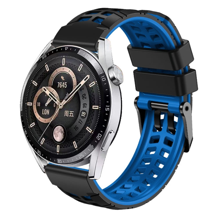 Bracelet de montre en silicone bicolore à trou à double rangée de 22 mm, For Huawei Watch4 / 4 Pro / Watch3 / 3 Pro