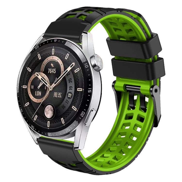 Bracelet de montre en silicone bicolore à trou à double rangée de 22 mm, For Huawei Watch4 / 4 Pro / Watch3 / 3 Pro