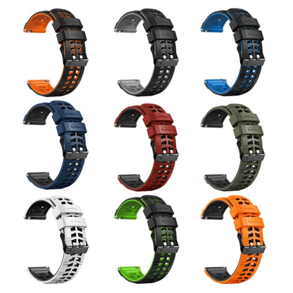 Bracelet de montre en silicone bicolore à trou à double rangée de 22 mm, For Huawei Watch4 / 4 Pro / Watch3 / 3 Pro