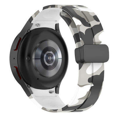 Bracelet de montre en silicone camouflage à fermoir magnétique, For Samsung Galaxy Watch5 / 5 Pro / Watch 4 / 4 Classic