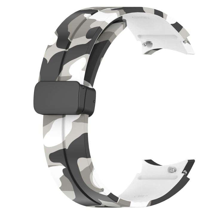 Bracelet de montre en silicone camouflage à fermoir magnétique, For Samsung Galaxy Watch5 / 5 Pro / Watch 4 / 4 Classic