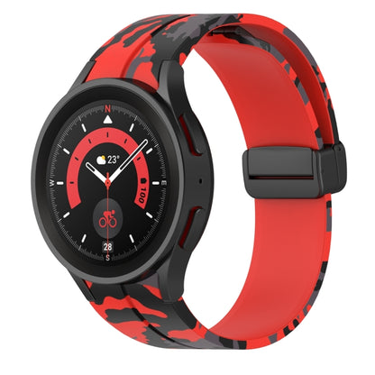 Bracelet de montre en silicone camouflage à fermoir magnétique, For Samsung Galaxy Watch5 / 5 Pro / Watch 4 / 4 Classic