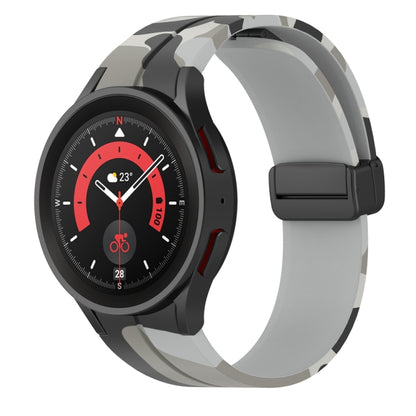 Bracelet de montre en silicone camouflage à fermoir magnétique, For Samsung Galaxy Watch5 / 5 Pro / Watch 4 / 4 Classic