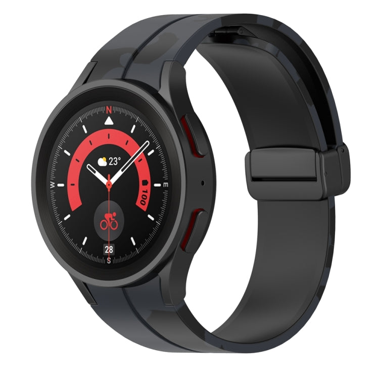 Bracelet de montre en silicone camouflage à fermoir magnétique, For Samsung Galaxy Watch5 / 5 Pro / Watch 4 / 4 Classic