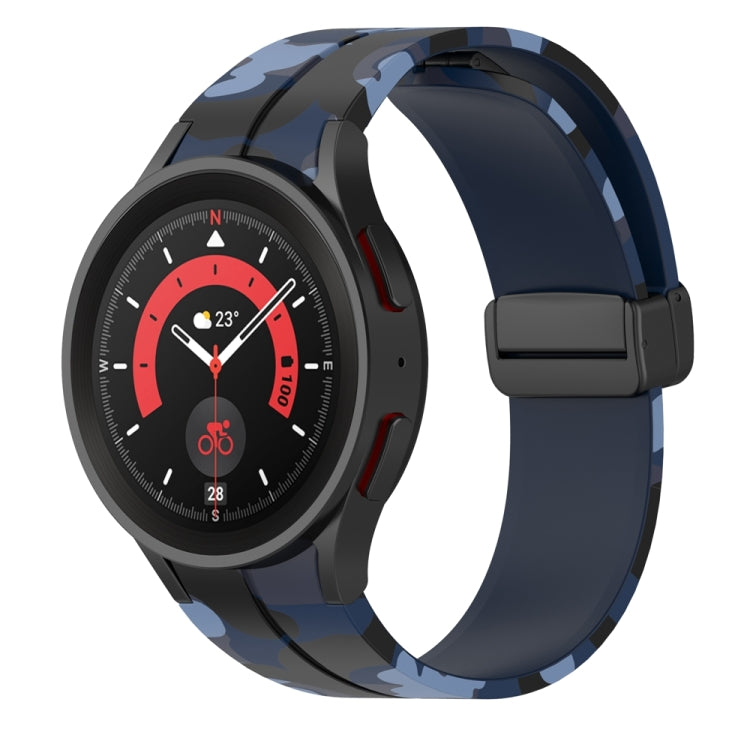 Bracelet de montre en silicone camouflage à fermoir magnétique, For Samsung Galaxy Watch5 / 5 Pro / Watch 4 / 4 Classic
