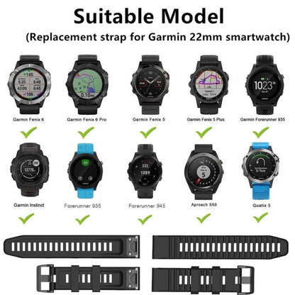 Bracelet de montre en silicone sport, For Garmin  Instinct 2 Solar, For Garmin Epix Pro 47mm, For Garmin Fenix 7 Pro 47mm