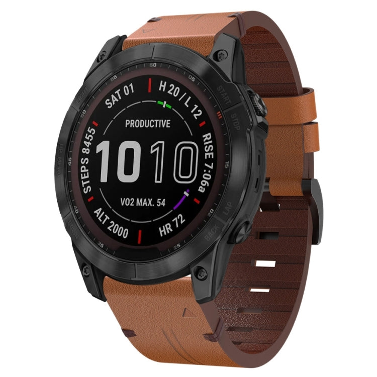 Bracelet de montre en cuir à boucle en acier, For Garmin Instinct 2X Solar, For Garmin Enduro 2, For Garmin Epix Pro 51mm, For Garmin Fenix 7 Pro 51mm