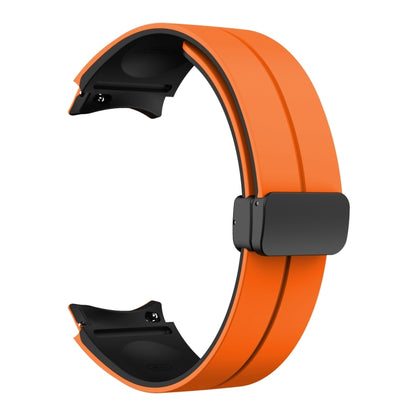 Bracelet de montre en silicone à boucle déployante magnétique bicolore, For Samsung Galaxy Watch 6 / 6 Classic