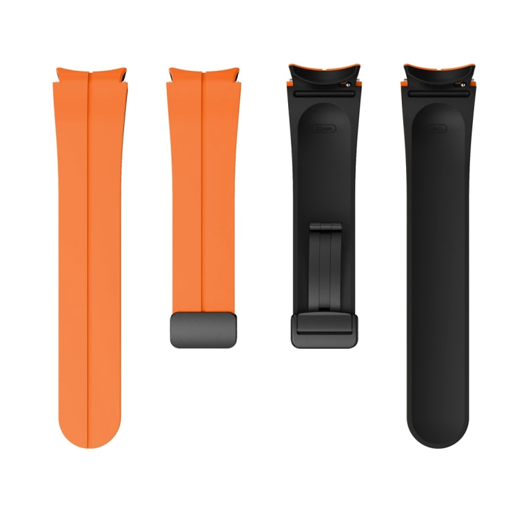 Bracelet de montre en silicone à boucle déployante magnétique bicolore, For Samsung Galaxy Watch 6 / 6 Classic