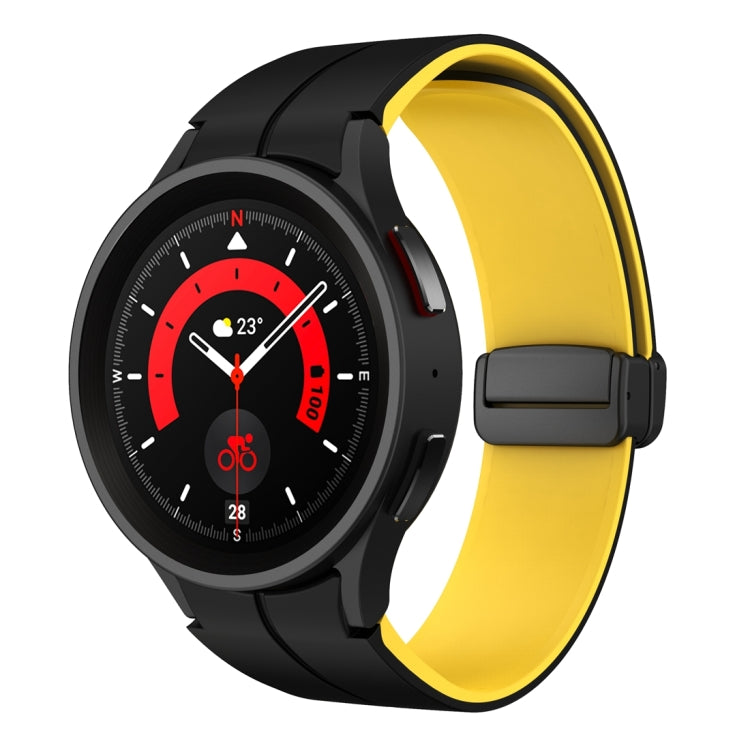 Bracelet de montre en silicone à boucle déployante magnétique bicolore, For Samsung Galaxy Watch 6 / 6 Classic