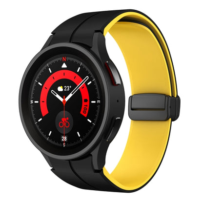 Bracelet de montre en silicone à boucle déployante magnétique bicolore, For Samsung Galaxy Watch 6 / 6 Classic