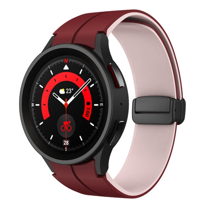 Bracelet de montre en silicone à boucle déployante magnétique bicolore, For Samsung Galaxy Watch 6 / 6 Classic