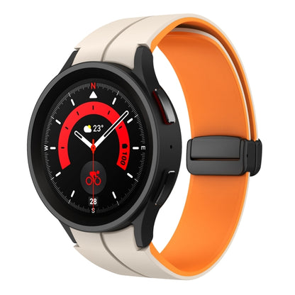 Bracelet de montre en silicone à boucle déployante magnétique bicolore, For Samsung Galaxy Watch 6 / 6 Classic