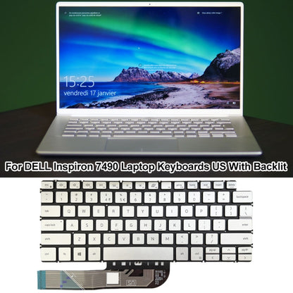 Clavier d'ordinateur portable rétroéclairé version américaine, For Dell Inspiron 7490 / Vostro 5390