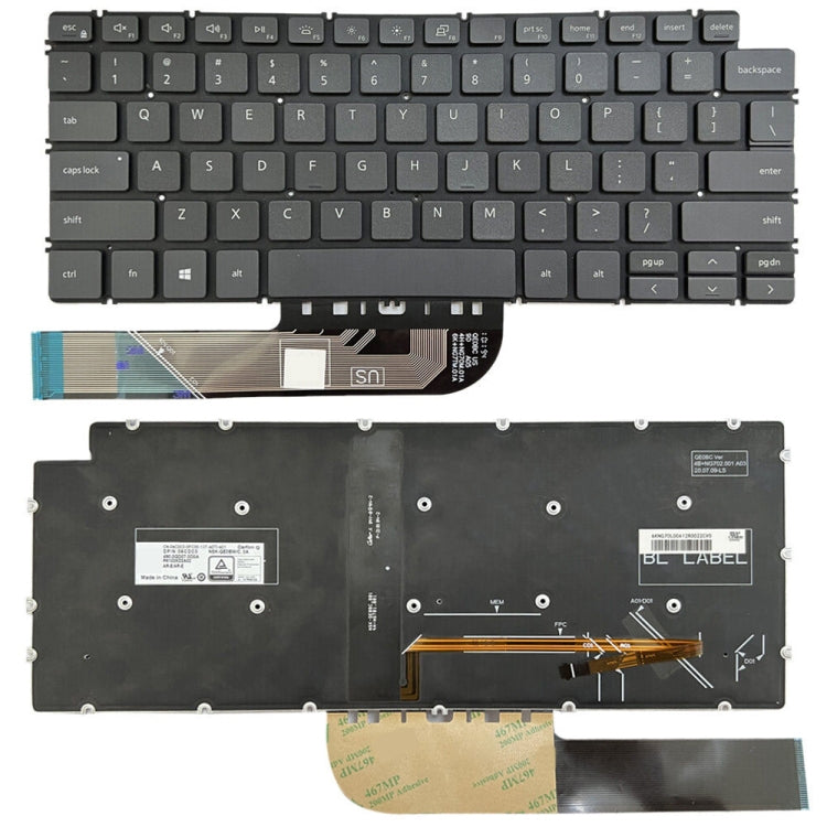Clavier d'ordinateur portable rétroéclairé version américaine, For Dell Inspiron 7490 / Vostro 5390