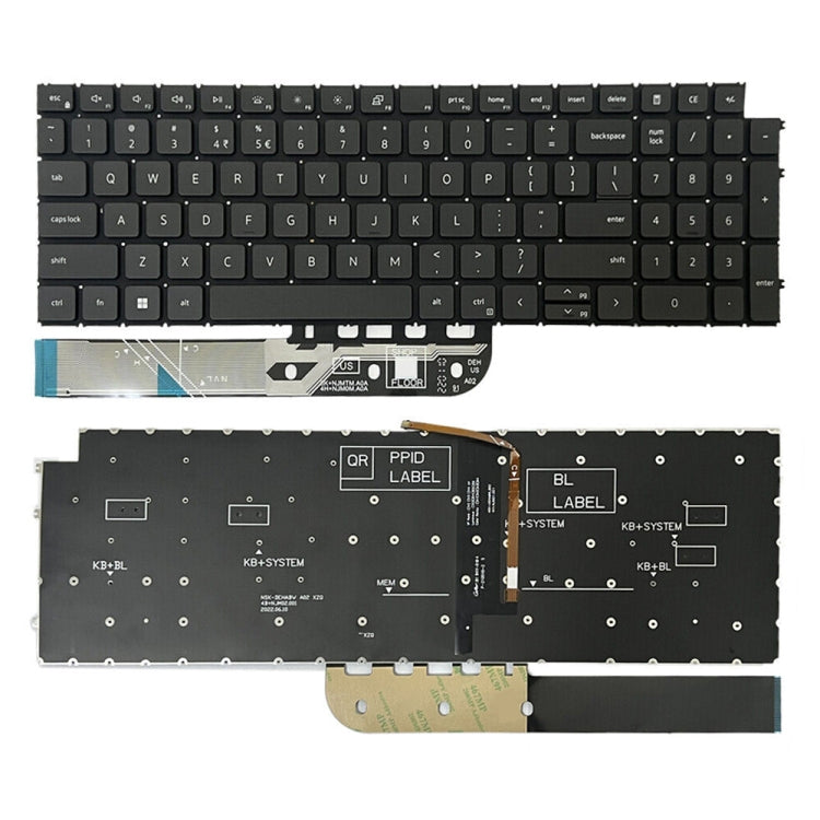 Clavier d'ordinateur portable rétroéclairé version américaine, For Dell Inspiron 15-3511 3515 5510 7510 16-7610, For Dell Vostro 5310 5320 5410 Latitude 3320 3420, For Dell Latitude 5520 5521 Precision 3560 3561, For Dell Latitude 7300 5300 5200       ...