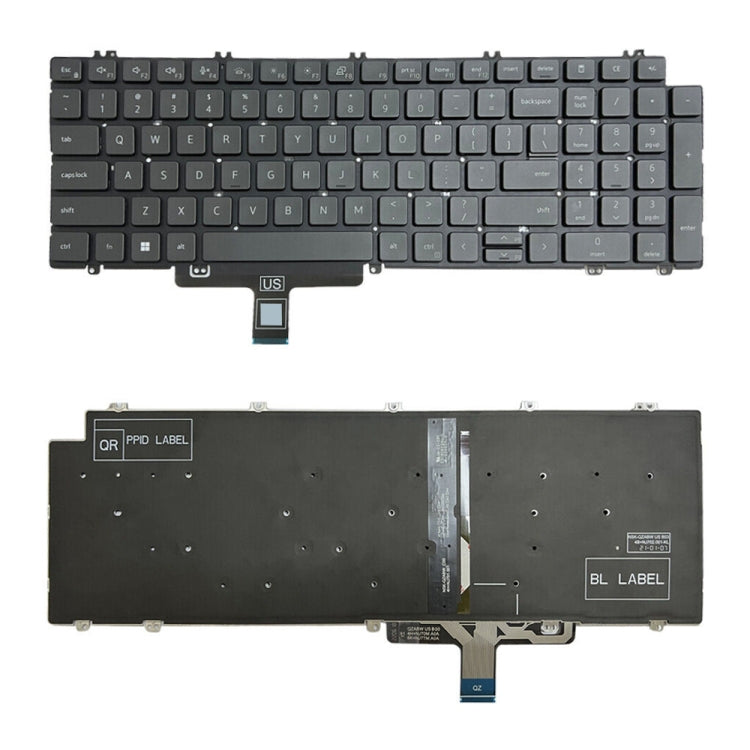 Clavier d'ordinateur portable rétroéclairé version américaine, For Dell Inspiron 15-3511 3515 5510 7510 16-7610, For Dell Vostro 5310 5320 5410 Latitude 3320 3420, For Dell Latitude 5520 5521 Precision 3560 3561, For Dell Latitude 7300 5300 5200       ...