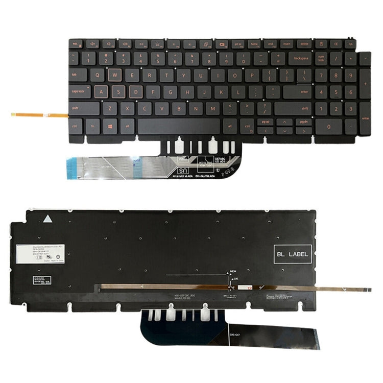 Clavier d'ordinateur portable rétroéclairé orange version américaine