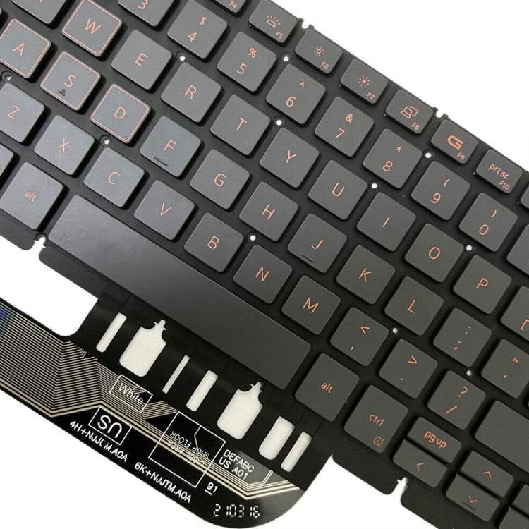 Clavier d'ordinateur portable rétroéclairé orange version américaine