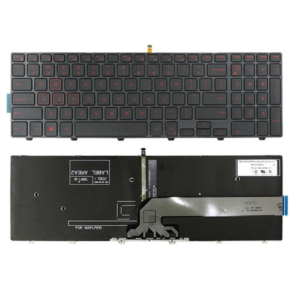 Clavier d'ordinateur portable rétroéclairé, For Dell 15-9550 / 15-3000 / 15-5542