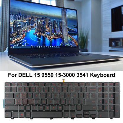 Clavier d'ordinateur portable rétroéclairé, For Dell 15-9550 / 15-3000 / 15-5542