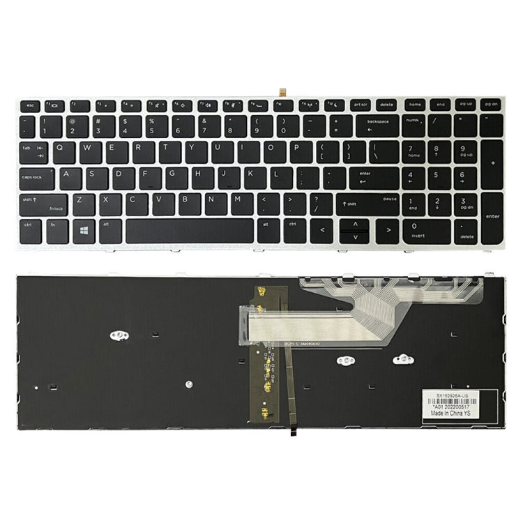 Clavier rétroéclairé pour ordinateur portable Silver Frame US Version