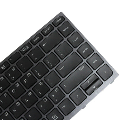 Clavier rétroéclairé pour ordinateur portable à cadre gris version US