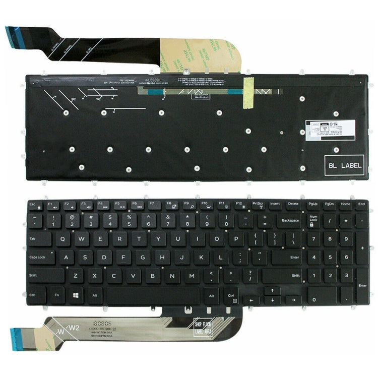 Clavier d'ordinateur portable, For Dell Inspiron 15-7566 / 17-7000 Series