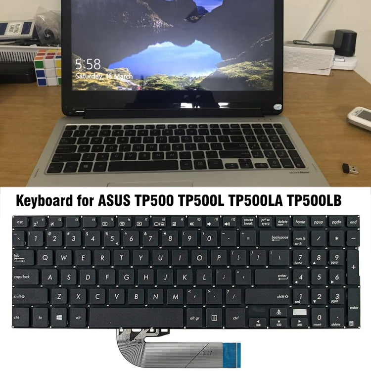 Clavier d'ordinateur portable rétroéclairé version américaine, For ASUS TP500 TP500L TP500LA/LB TP500LN, For ASUS X553, For ASUS X540