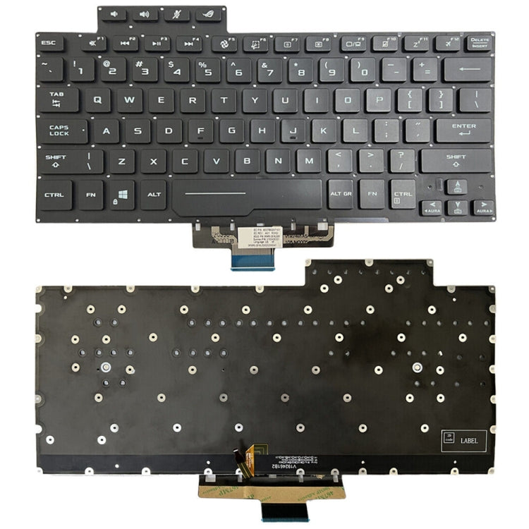 Clavier d'ordinateur portable rétroéclairé version américaine, For ASUS ROG G14 Zephyrus GA401 GA401I