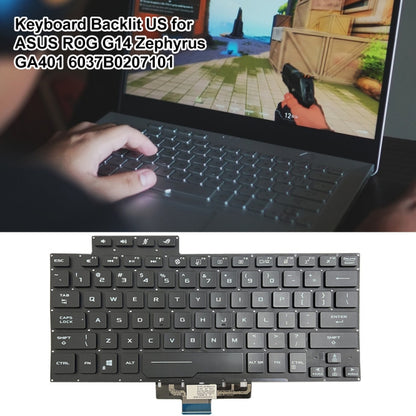 Clavier d'ordinateur portable rétroéclairé version américaine, For ASUS ROG G14 Zephyrus GA401 GA401I