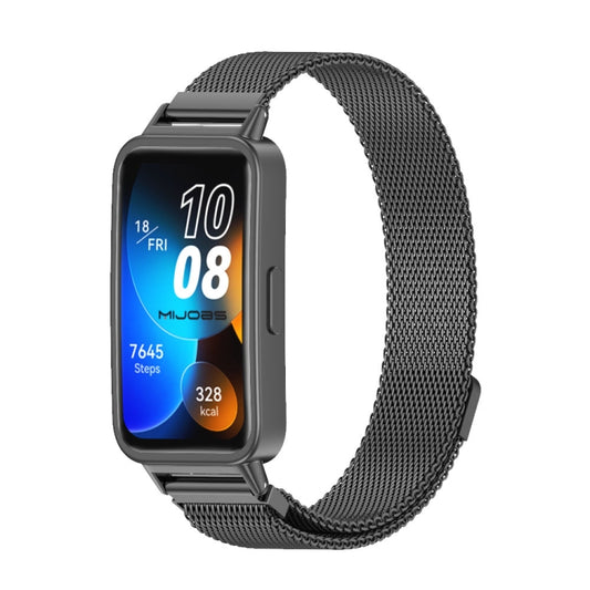 Mijobs Milan Bracelet de montre magnétique en acier inoxydable, For Huawei Band 8 / 9 / 10