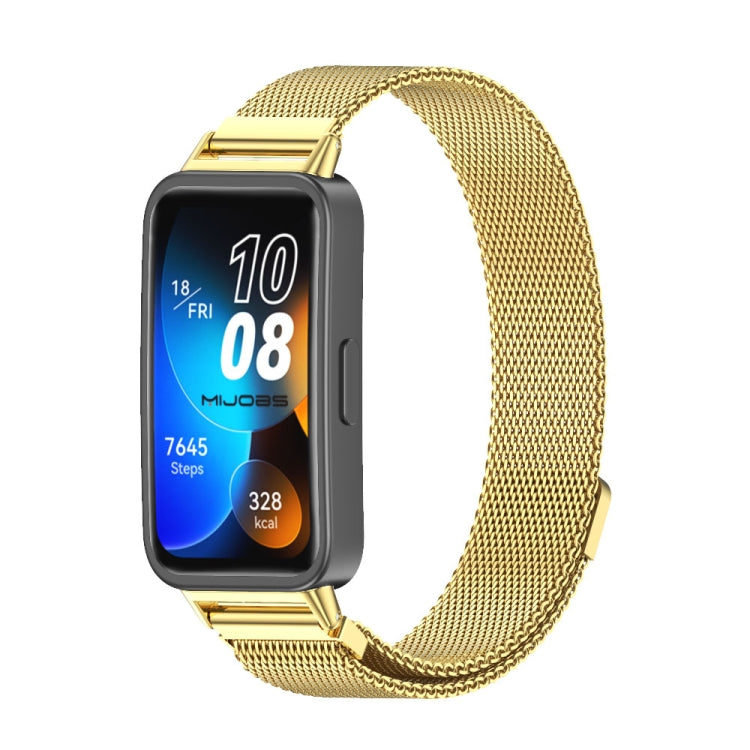 Mijobs Milan Bracelet de montre magnétique en acier inoxydable, For Huawei Band 8 / 9 / 10