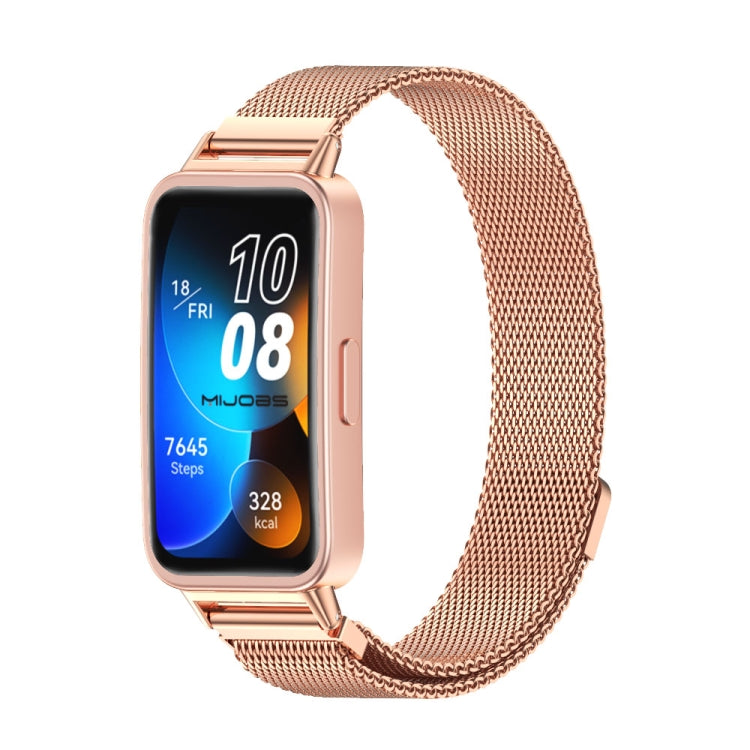 Mijobs Milan Bracelet de montre magnétique en acier inoxydable, For Huawei Band 8 / 9 / 10