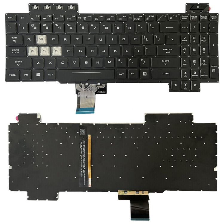 Clavier d'ordinateur portable rétroéclairé version américaine, For Asus Gaming FX505D FX505DY FX505DD
