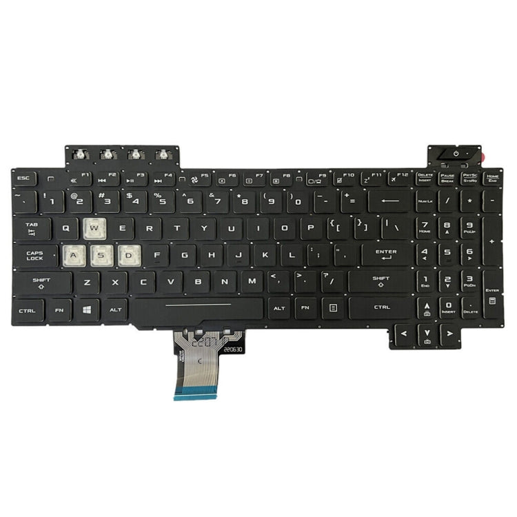 Clavier d'ordinateur portable rétroéclairé version américaine, For Asus Gaming FX505D FX505DY FX505DD