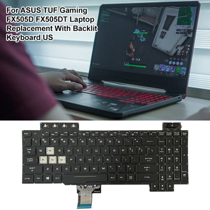 Clavier d'ordinateur portable rétroéclairé version américaine, For Asus Gaming FX505D FX505DY FX505DD