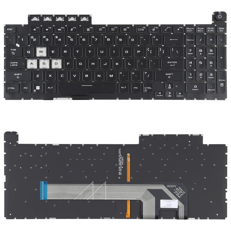 Clavier d'ordinateur portable rétroéclairé version américaine, For Asus ROG Strix GL703V GL703VD GL703VM