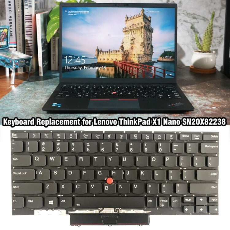Clavier d'ordinateur portable rétroéclairé version américaine, For Lenovo ThinkPad X1 Nano