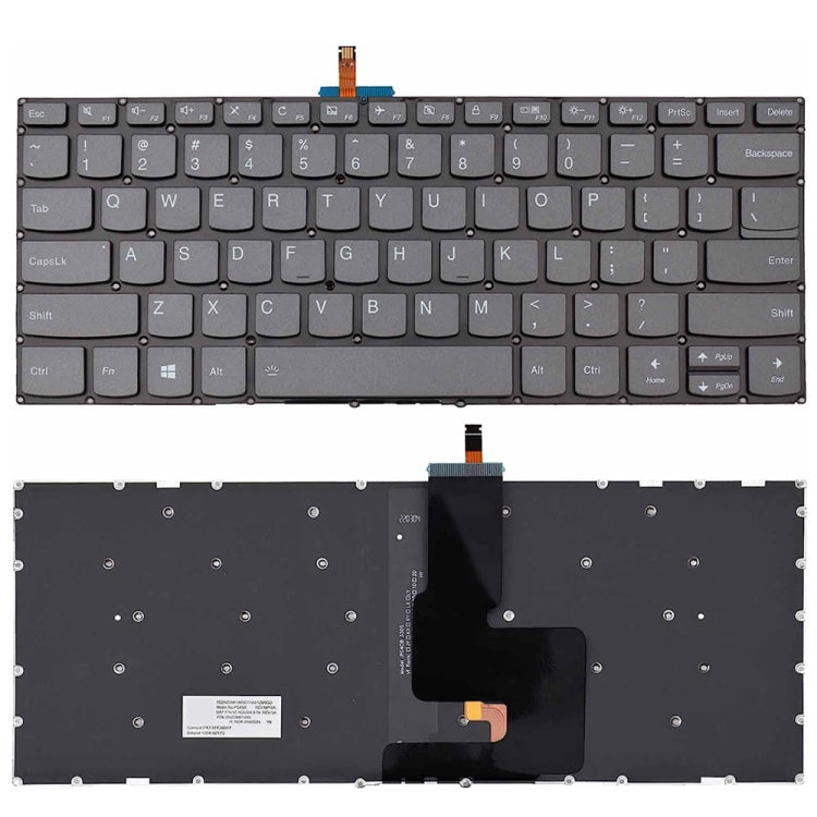 Clavier d'ordinateur portable rétroéclairé version américaine, For Lenovo Yoga Flex 5-1470 / Flex 5-1570