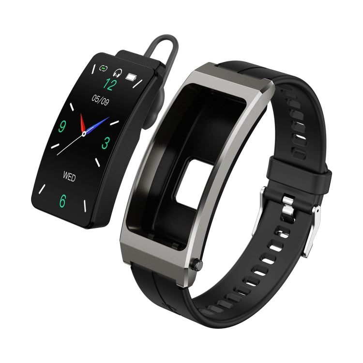 K13S Bracelet en silicone avec écran TFT de 1,14 pouce Bracelet d'appel intelligent prend en charge la gestion du sommeil / la surveillance de l'oxygène sanguin, Silicone Strap