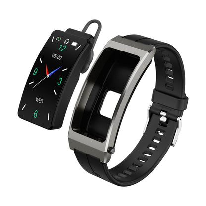 K13S Bracelet en silicone avec écran TFT de 1,14 pouce Bracelet d'appel intelligent prend en charge la gestion du sommeil / la surveillance de l'oxygène sanguin, Silicone Strap