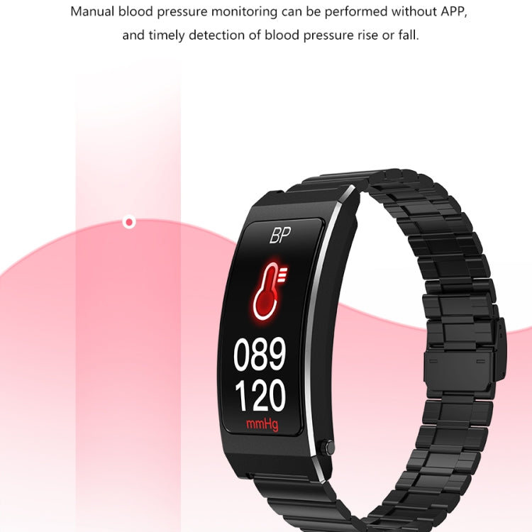 K13S Bracelet en silicone avec écran TFT de 1,14 pouce Bracelet d'appel intelligent prend en charge la gestion du sommeil / la surveillance de l'oxygène sanguin, Silicone Strap