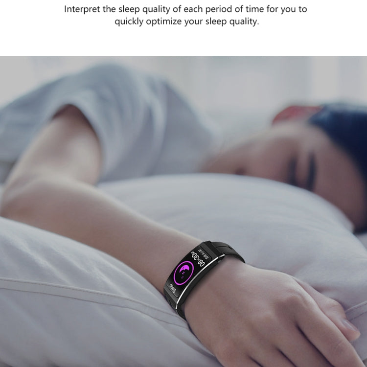 K13S Bracelet en silicone avec écran TFT de 1,14 pouce Bracelet d'appel intelligent prend en charge la gestion du sommeil / la surveillance de l'oxygène sanguin, Silicone Strap
