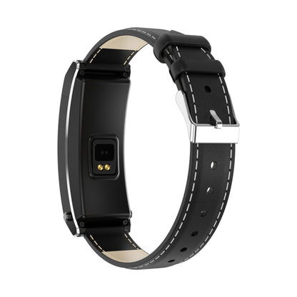 K13S Bracelet en cuir avec écran TFT de 1,14 pouces Bracelet d'appel intelligent Prend en charge la gestion du sommeil / la surveillance de l'oxygène sanguin, Leather Strap