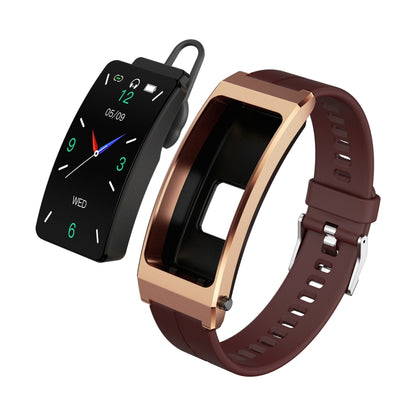 K13S Bracelet en cuir avec écran TFT de 1,14 pouces Bracelet d'appel intelligent Prend en charge la gestion du sommeil / la surveillance de l'oxygène sanguin, Leather Strap