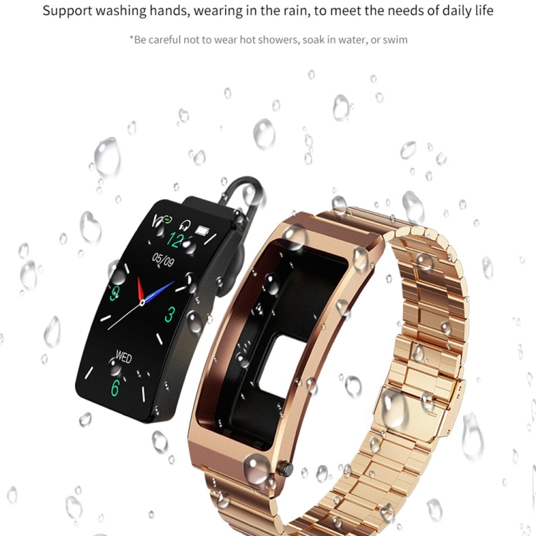 K13S Bracelet en cuir avec écran TFT de 1,14 pouces Bracelet d'appel intelligent Prend en charge la gestion du sommeil / la surveillance de l'oxygène sanguin, Leather Strap