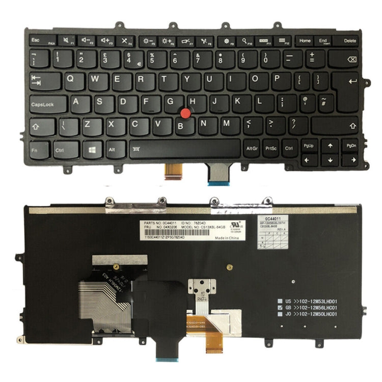 Clavier d'ordinateur portable rétroéclairé version britannique