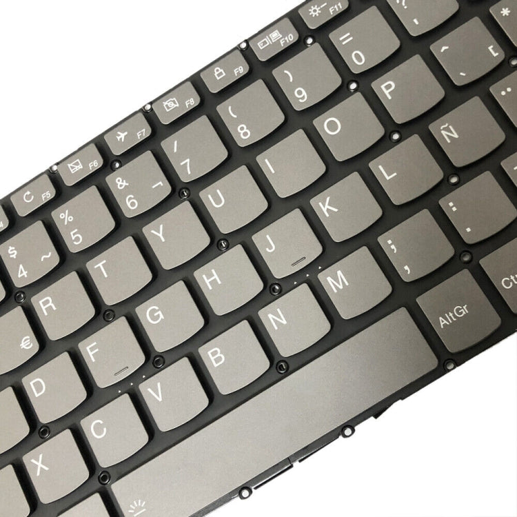 Clavier d'ordinateur portable rétroéclairé en espagnol avec bouton d'alimentation et touche Entrée