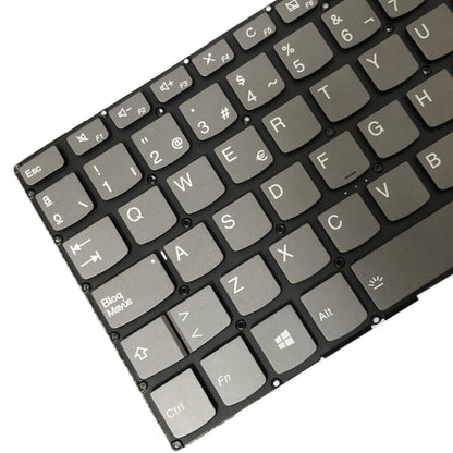 Clavier d'ordinateur portable rétroéclairé en espagnol avec bouton d'alimentation et touche Entrée